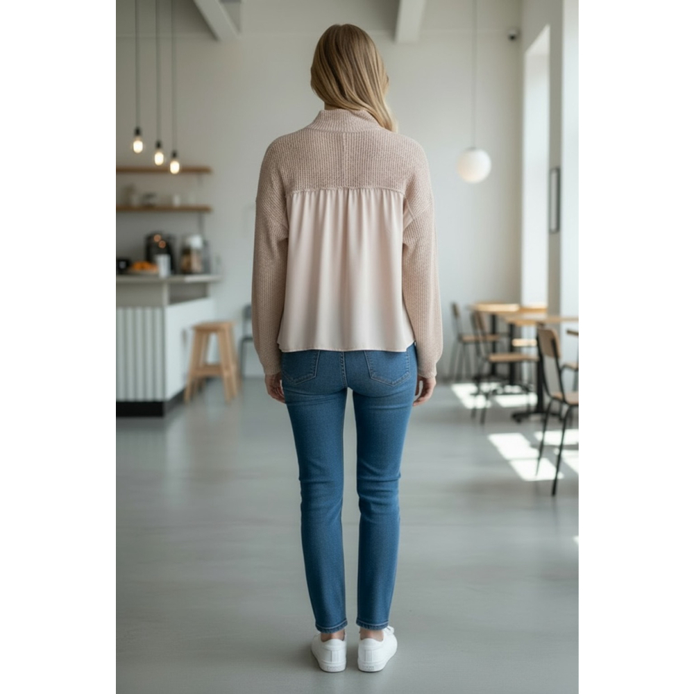 Women's New In Mocha Long Sleeve Tee S - Picture 2 of 7